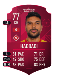 Oussama Haddadi World Cup Player 77 OVR