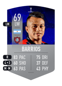 Nahuel Barrios CONMEBOL SUDAMERICANA 69 OVR