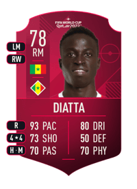Krépin Diatta World Cup Player 78 OVR
