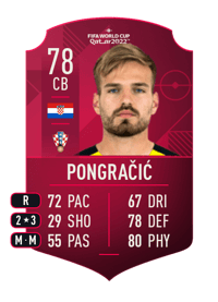 Marin Pongračić World Cup Player 78 OVR
