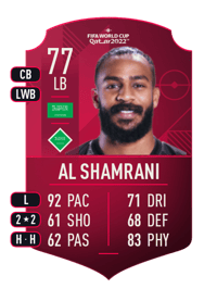 Hamdan Al Shamrani World Cup Player 77 OVR