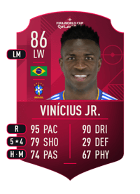 Vinícius Jr. World Cup Player 86 OVR