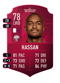 Abdelkarim Hassan World Cup Player 78 OVR