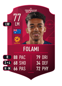 Ben Folami World Cup Player 77 OVR