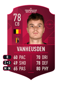 Zinho Vanheusden World Cup Player 78 OVR