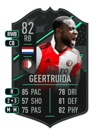 Lutsharel Geertruida SQUAD FOUNDATIONS 82 OVR