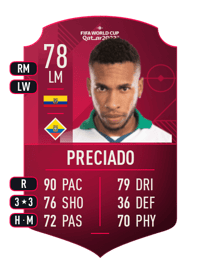 Ayrton Preciado World Cup Player 78 OVR