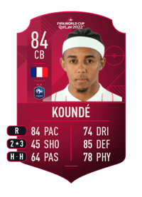 Jules Koundé World Cup Player 84 OVR