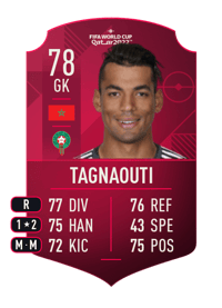 Ahmed Reda Tagnaouti World Cup Player 78 OVR