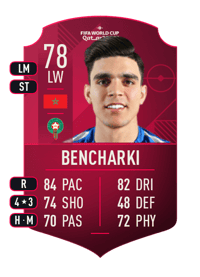 Achraf Bencharki World Cup Player 78 OVR