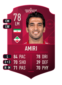 Vahid Amiri World Cup Player 78 OVR