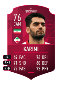 Ali Karimi World Cup Player 76 OVR
