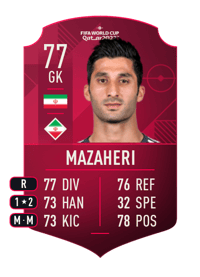 Mohammad Rashid Mazaheri World Cup Player 77 OVR