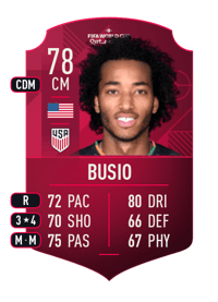 Gianluca Busio World Cup Player 78 OVR