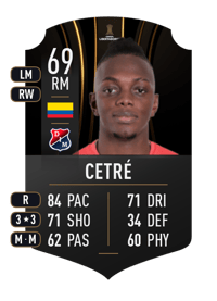 Edwuin Cetré CONMEBOL LIBERTADORES 69 OVR