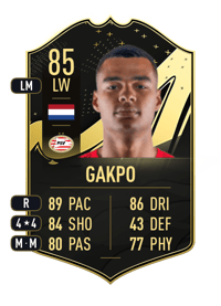 Cody Gakpo Team of the Week 85 OVR