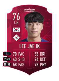 Lee Jae Ik World Cup Player 76 OVR