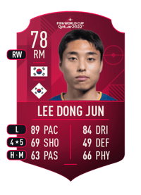 Lee Dong Jun World Cup Player 78 OVR