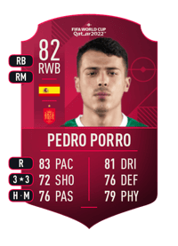 Pedro Porro World Cup Player 82 OVR