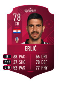 Martin Erlić World Cup Player 78 OVR