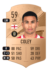 Josh Coley Rare 59 OVR