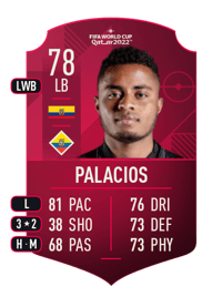 Diego Palacios World Cup Player 78 OVR