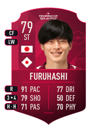 Kyogo Furuhashi World Cup Player 79 OVR