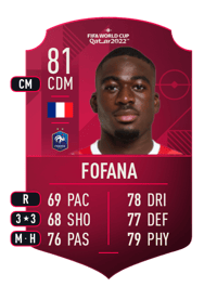 Youssouf Fofana World Cup Player 81 OVR