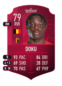Jérémy Doku World Cup Player 79 OVR