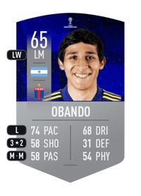 Agustín Obando CONMEBOL SUDAMERICANA 65 OVR