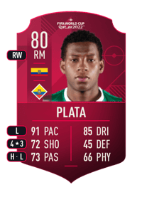 Gonzalo Plata World Cup Player 80 OVR