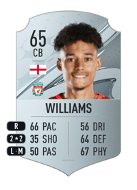 Rhys Williams Rare 65 OVR