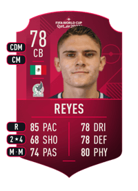 Israel Reyes World Cup Player 78 OVR