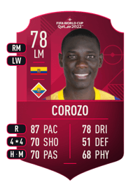 Janner Corozo World Cup Player 78 OVR