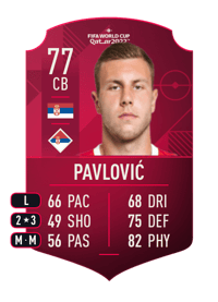 Strahinja Pavlović World Cup Player 77 OVR