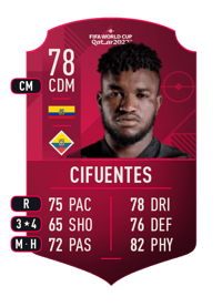 José Cifuentes World Cup Player 78 OVR