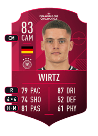 Florian Wirtz World Cup Player 83 OVR