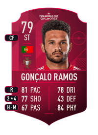 Gonçalo Ramos World Cup Player 79 OVR