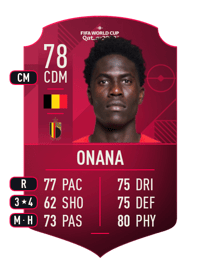 Amadou Onana World Cup Player 78 OVR