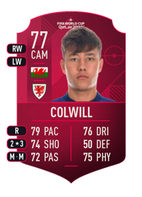 Rubin Colwill World Cup Player 77 OVR