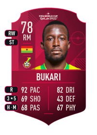 Osman Bukari World Cup Player 78 OVR