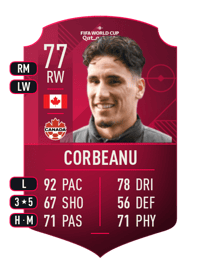 Theo Corbeanu World Cup Player 77 OVR
