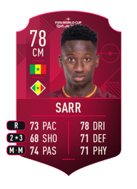 Pape Matar Sarr World Cup Player 78 OVR