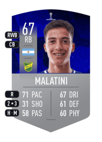 Julián Malatini CONMEBOL SUDAMERICANA 67 OVR
