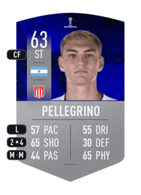 Mateo Pellegrino CONMEBOL SUDAMERICANA 63 OVR