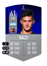 Guillermo Balzi CONMEBOL SUDAMERICANA 61 OVR