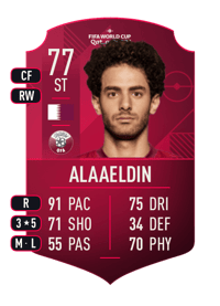 Ahmed Alaaeldin World Cup Player 77 OVR