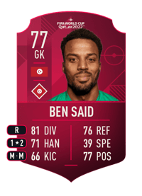 Bechir Ben Said World Cup Player 77 OVR