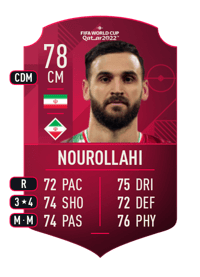 Ahmad Nourollahi World Cup Player 78 OVR