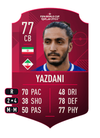 Siavash Yazdani World Cup Player 77 OVR